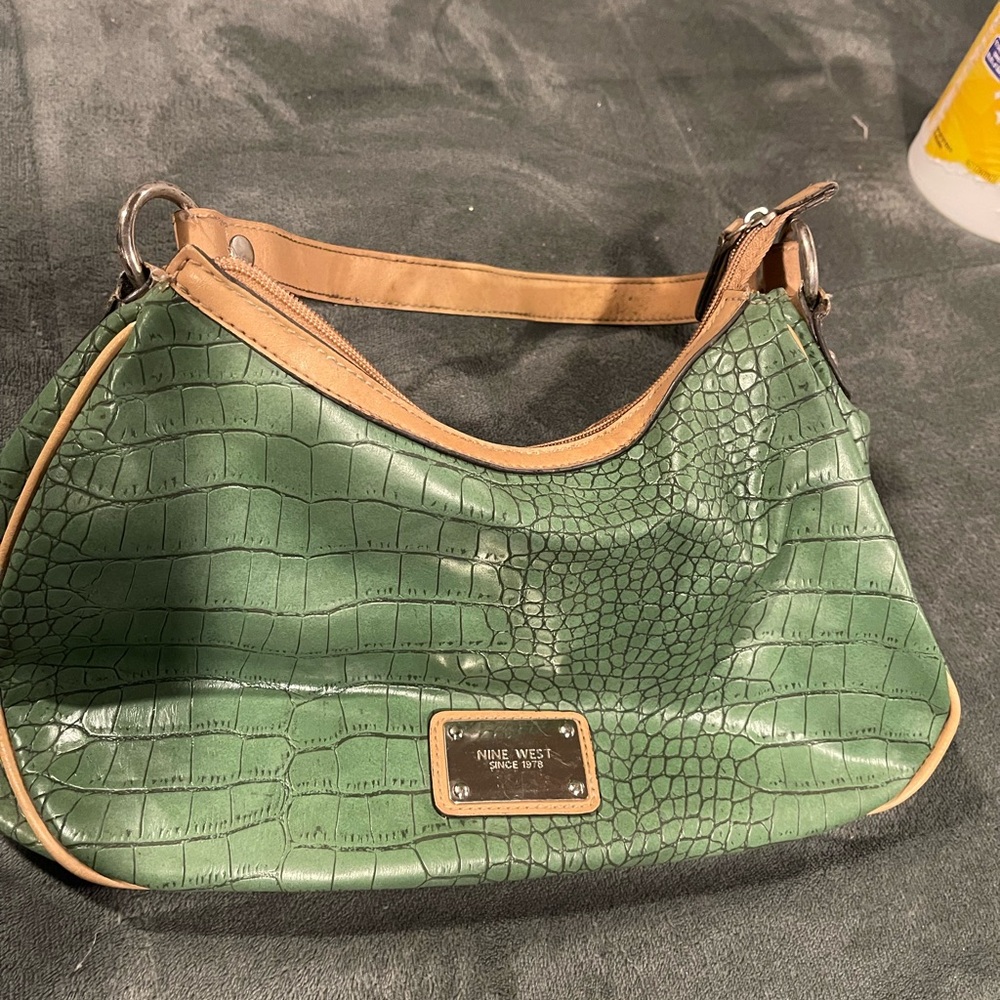 Medium/smaller green Nine West shoulder bag